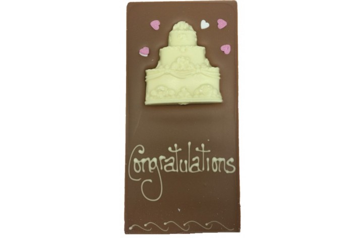 Large Chocolate Decorated Bar - Wedding Cake